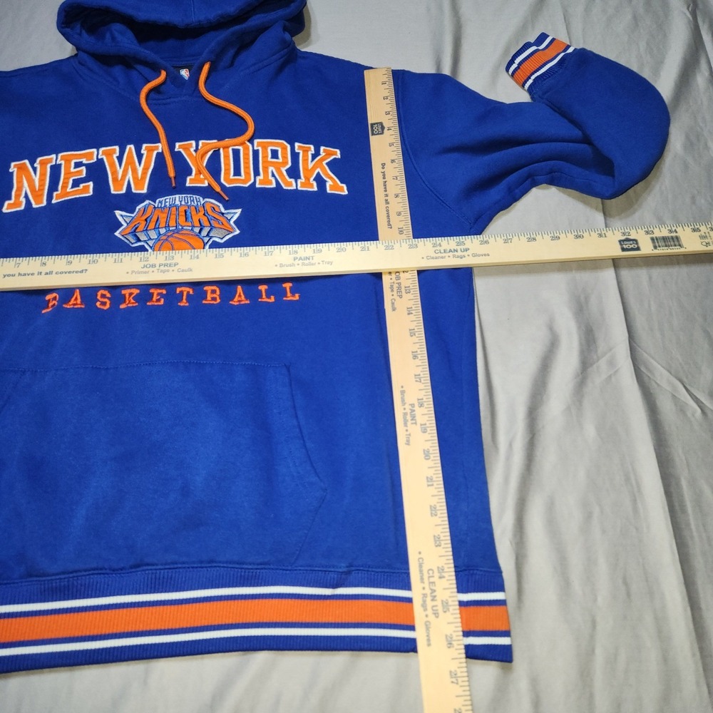 NBA UNK New York Knicks Basketball Hoodie Blue Orange Mens XL Sweatshirt - Picture 4 of 9